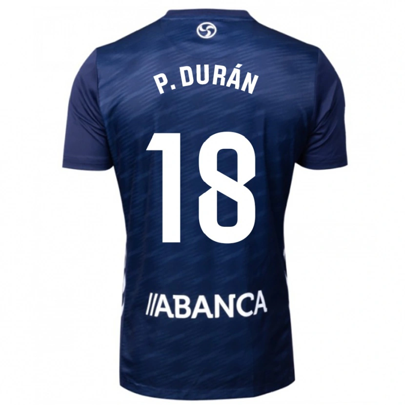 Danxen Hombre Camiseta Pablo Durán #18 Azul Marino Blanco 2ª Equipación 2025/26 La Camisa