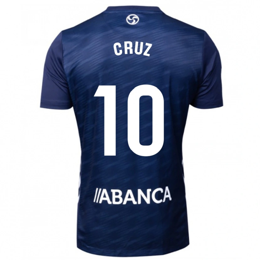 Danxen Hombre Camiseta Tati Cruz #10 Azul Marino Blanco 2ª Equipación 2025/26 La Camisa