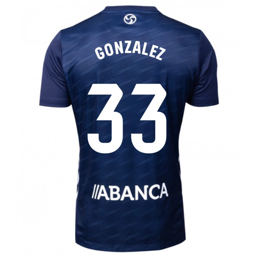 Danxen Hombre Camiseta Marcos González #33 Azul Marino Blanco 2ª Equipación 2025/26 La Camisa