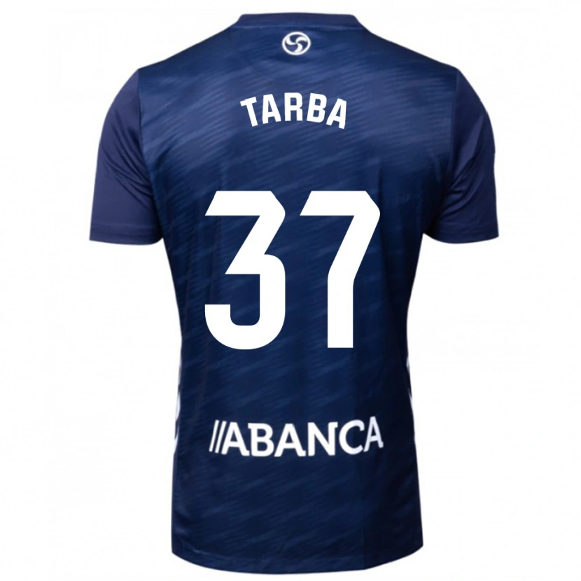 Danxen Hombre Camiseta Ianis Târbă #37 Azul Marino Blanco 2ª Equipación 2025/26 La Camisa