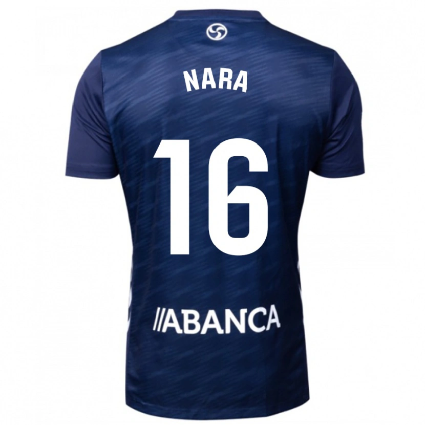 Danxen Hombre Camiseta Nara Fernández #16 Azul Marino Blanco 2ª Equipación 2025/26 La Camisa