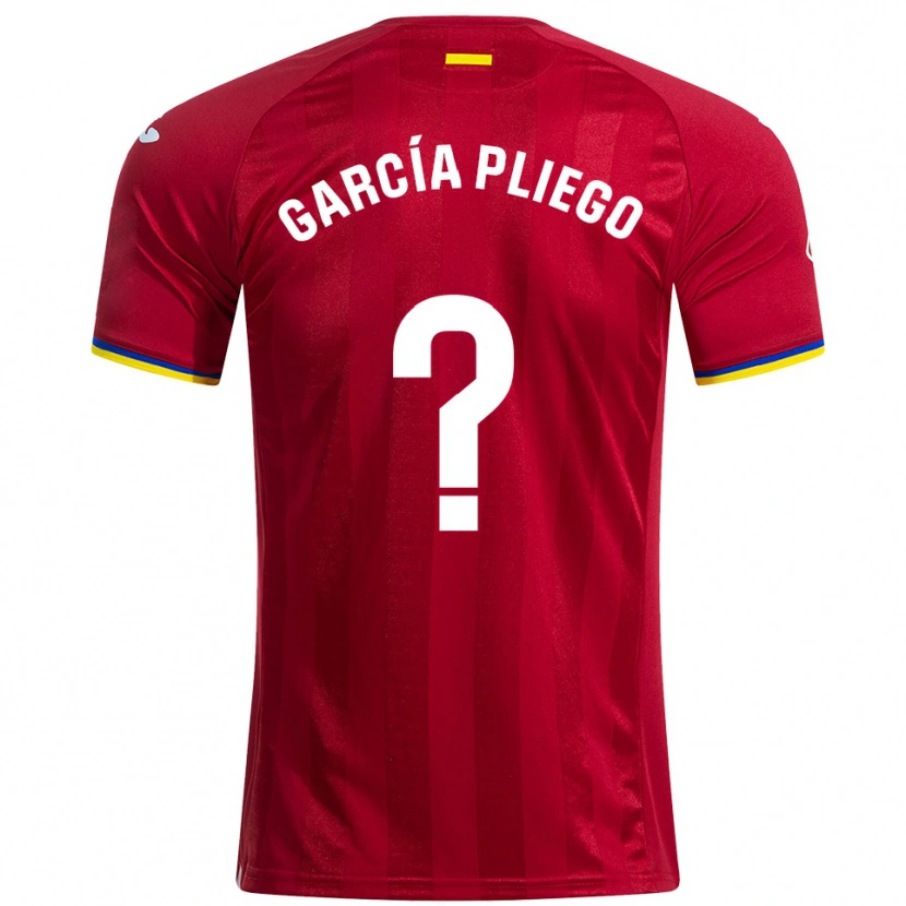 Danxen Hombre Camiseta Hugo García Pliego #0 Rojo Amarillo Azul 2ª Equipación 2025/26 La Camisa