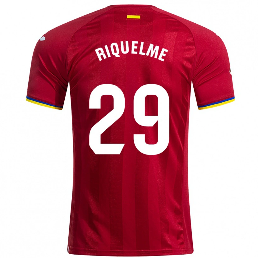 Danxen Hombre Camiseta Adrián Riquelme #29 Rojo Amarillo Azul 2ª Equipación 2025/26 La Camisa