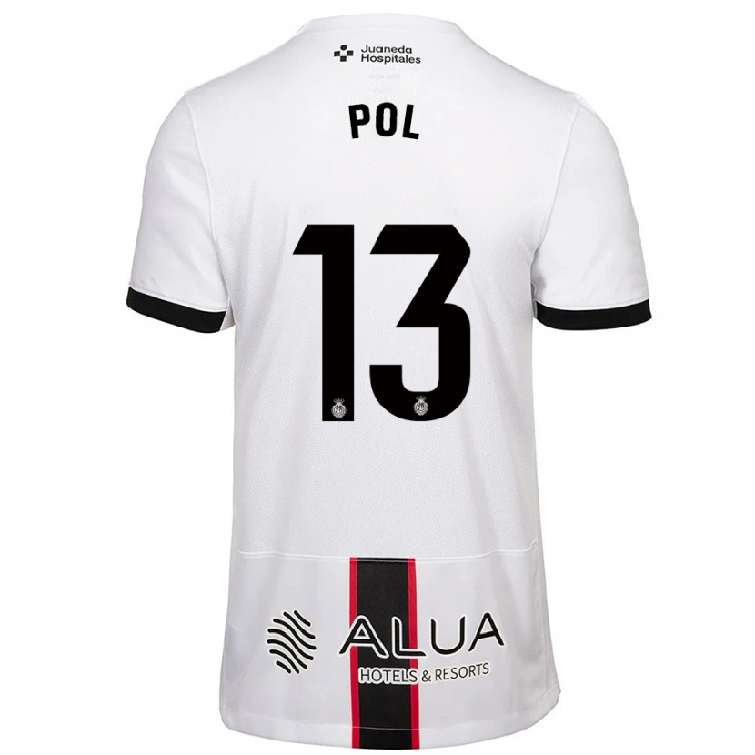 Danxen Hombre Camiseta Joan Pol #13 Blanco Negro 2ª Equipación 2025/26 La Camisa