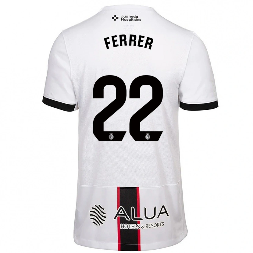 Danxen Hombre Camiseta David Ferrer #22 Blanco Negro 2ª Equipación 2025/26 La Camisa