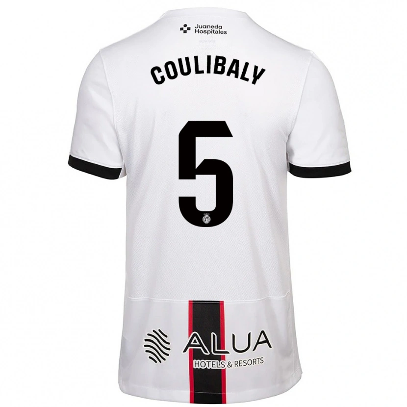 Danxen Hombre Camiseta Habib Anas Coulibaly #5 Blanco Negro 2ª Equipación 2025/26 La Camisa