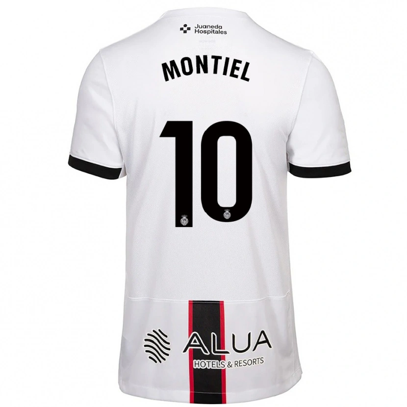 Danxen Hombre Camiseta Luis Montiel #10 Blanco Negro 2ª Equipación 2025/26 La Camisa