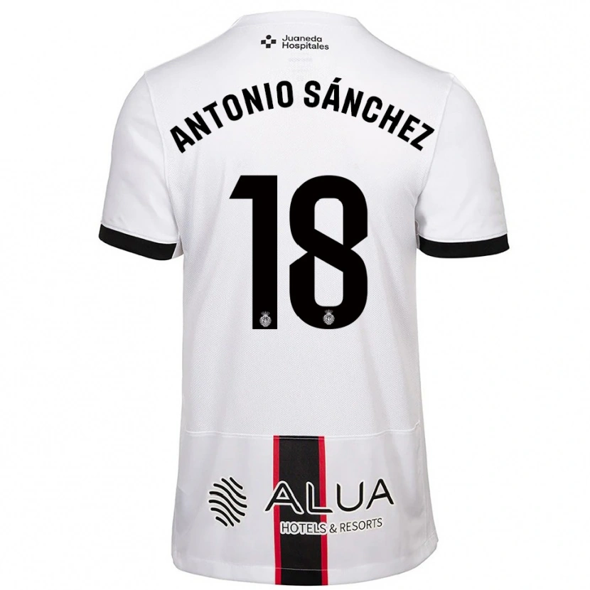 Danxen Hombre Camiseta Antonio Sánchez #18 Blanco Negro 2ª Equipación 2025/26 La Camisa