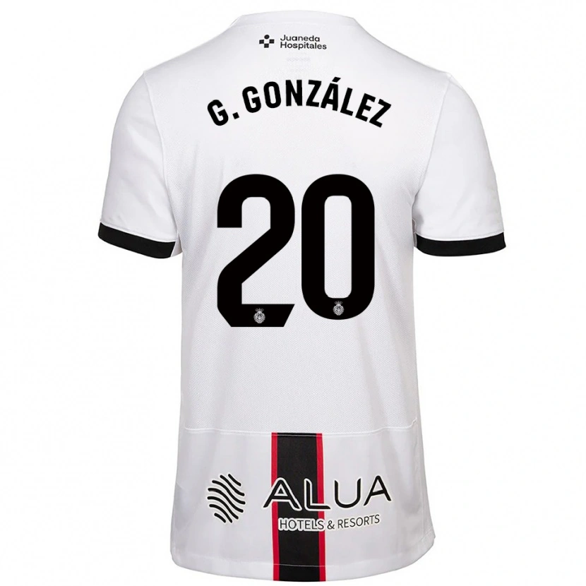 Danxen Hombre Camiseta Giovanni González #20 Blanco Negro 2ª Equipación 2025/26 La Camisa