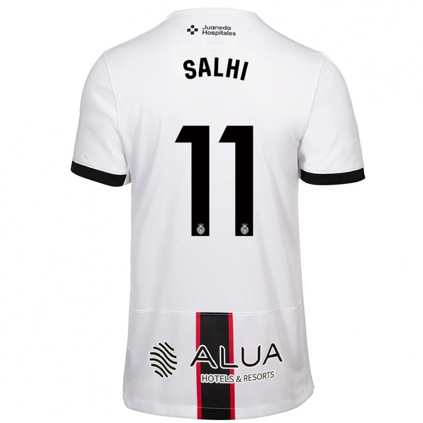 Danxen Hombre Camiseta Iliesse Salhi #11 Blanco Negro 2ª Equipación 2025/26 La Camisa