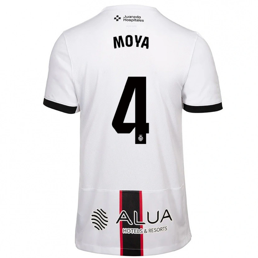 Danxen Hombre Camiseta Pablo Moyá #4 Blanco Negro 2ª Equipación 2025/26 La Camisa