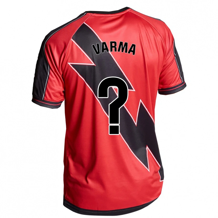 Danxen Hombre Camiseta Roman Varma #0 Rojo Negro 2ª Equipación 2025/26 La Camisa