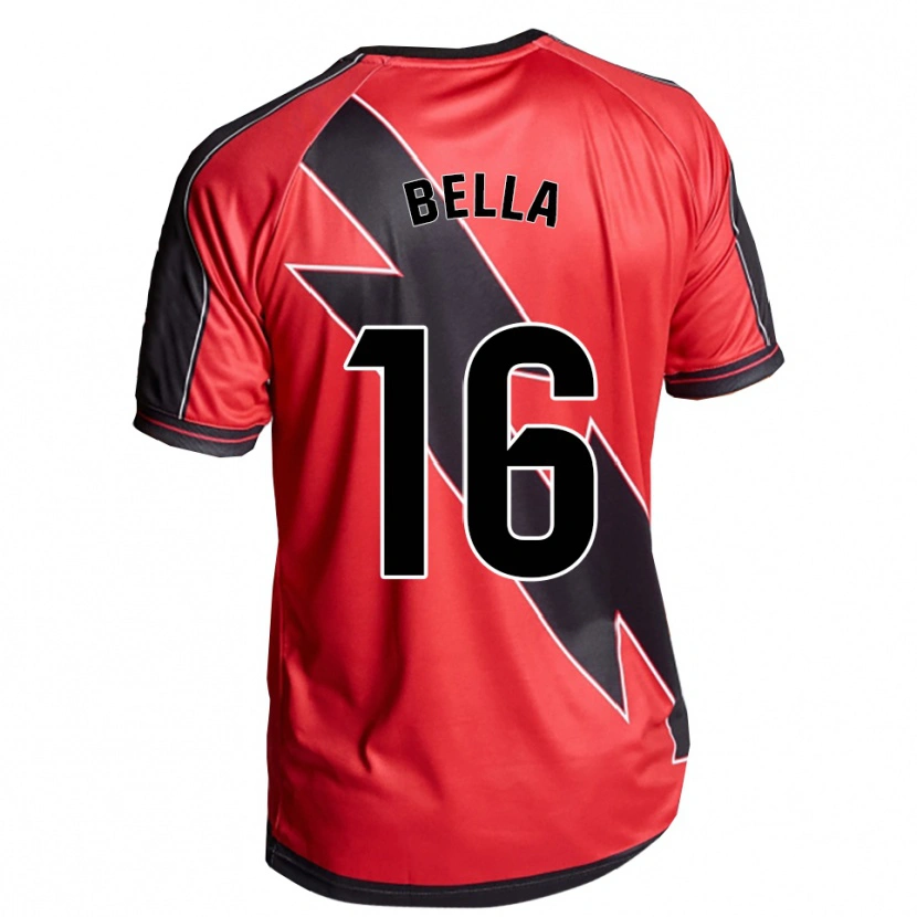 Danxen Hombre Camiseta Brunda Bella #16 Rojo Negro 2ª Equipación 2025/26 La Camisa