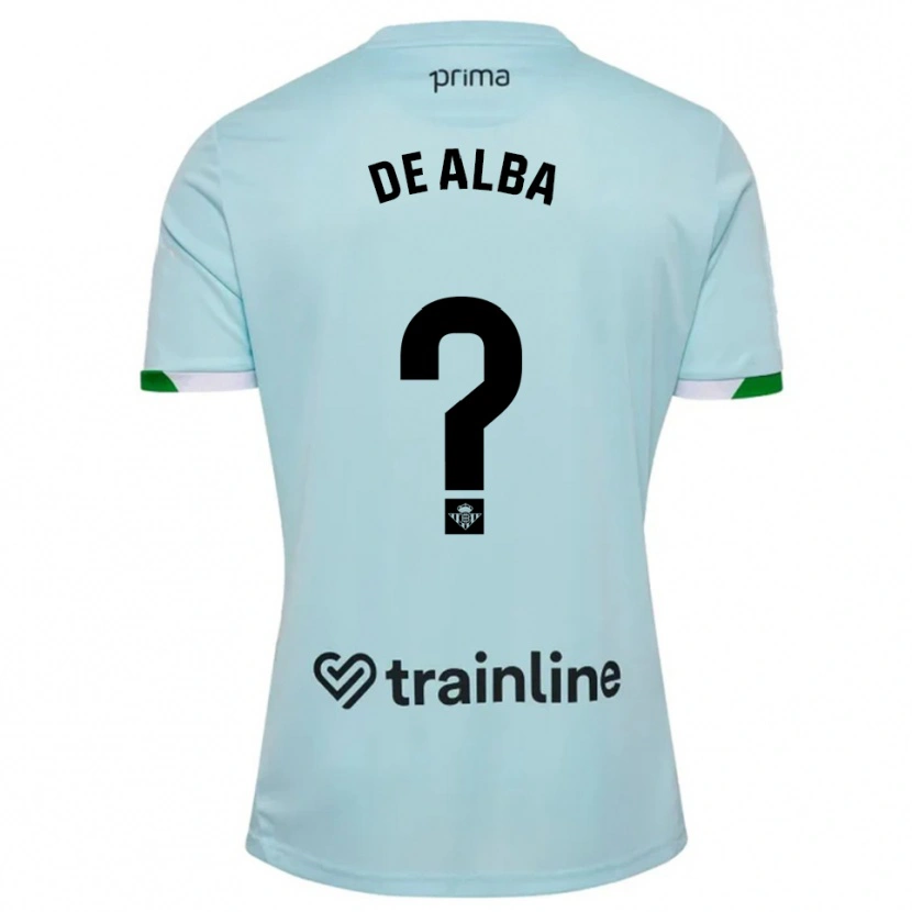 Danxen Hombre Camiseta Luismi De Alba #0 Celeste Verde 2ª Equipación 2025/26 La Camisa