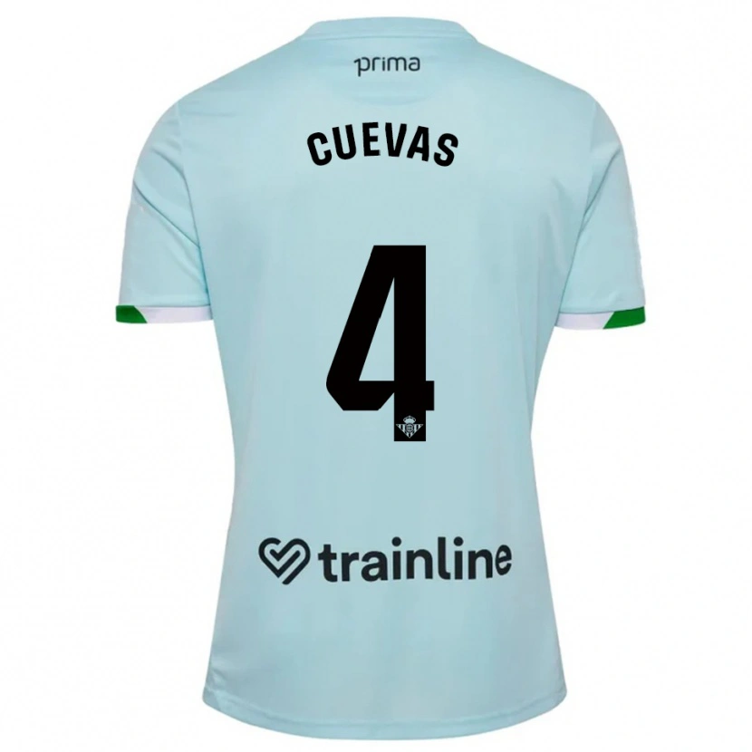 Danxen Hombre Camiseta Miguel Cuevas #4 Celeste Verde 2ª Equipación 2025/26 La Camisa
