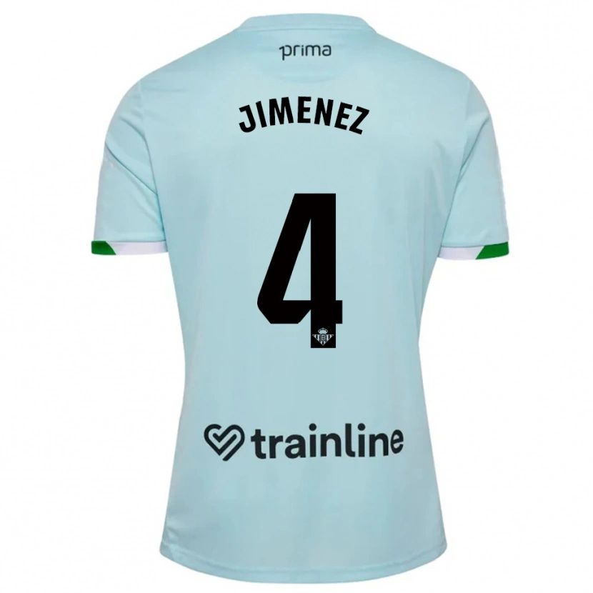 Danxen Hombre Camiseta María Jiménez Gutiérrez #4 Celeste Verde 2ª Equipación 2025/26 La Camisa