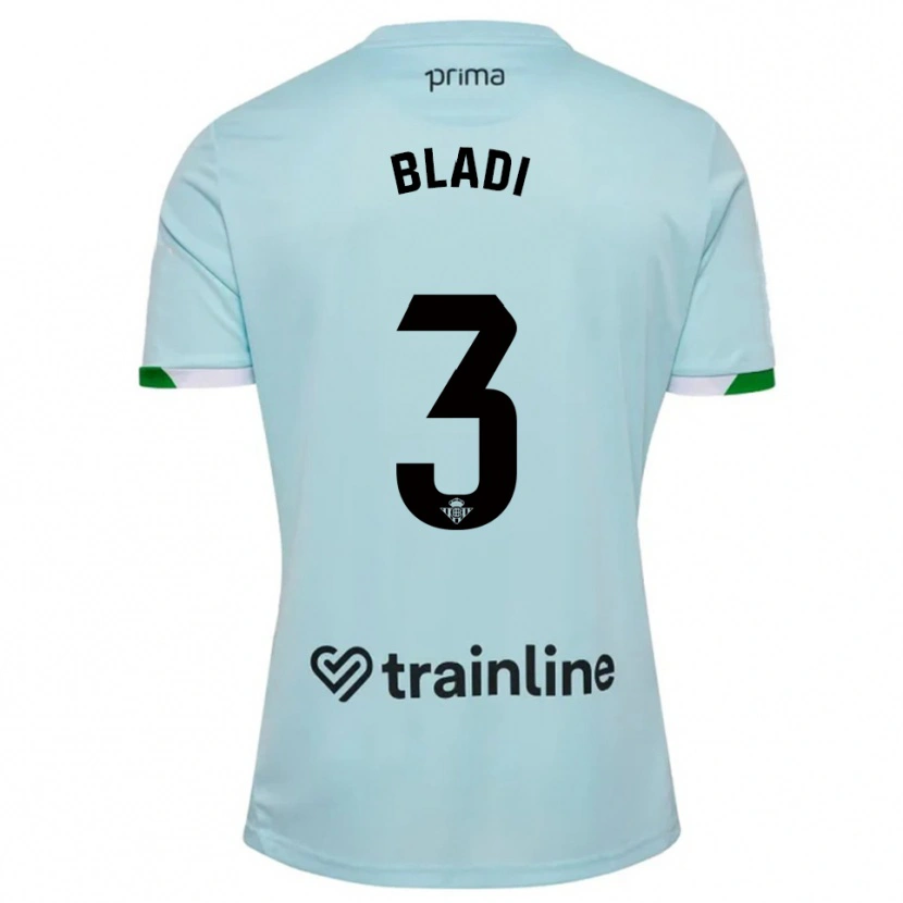 Danxen Hombre Camiseta Darling Bladi #3 Celeste Verde 2ª Equipación 2025/26 La Camisa