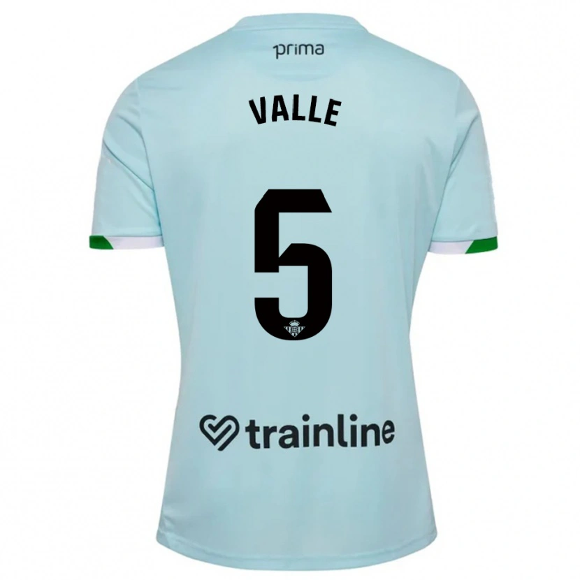 Danxen Hombre Camiseta María Valle López #5 Celeste Verde 2ª Equipación 2025/26 La Camisa