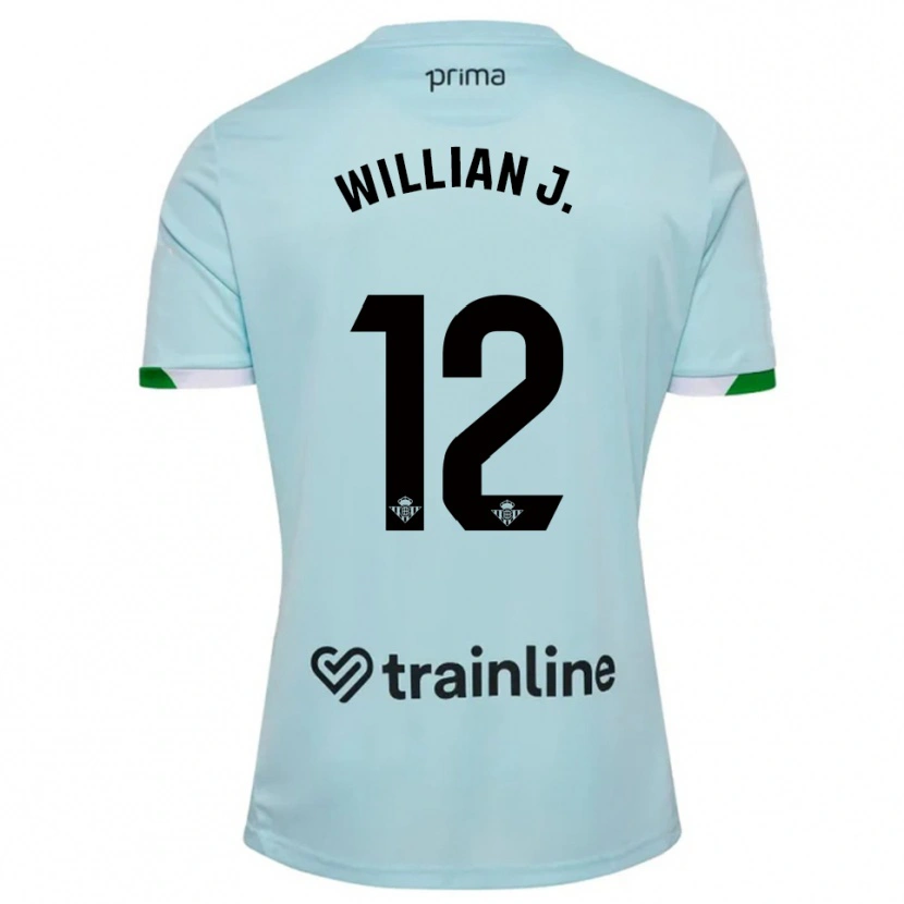 Danxen Hombre Camiseta Willian Jose #12 Celeste Verde 2ª Equipación 2025/26 La Camisa
