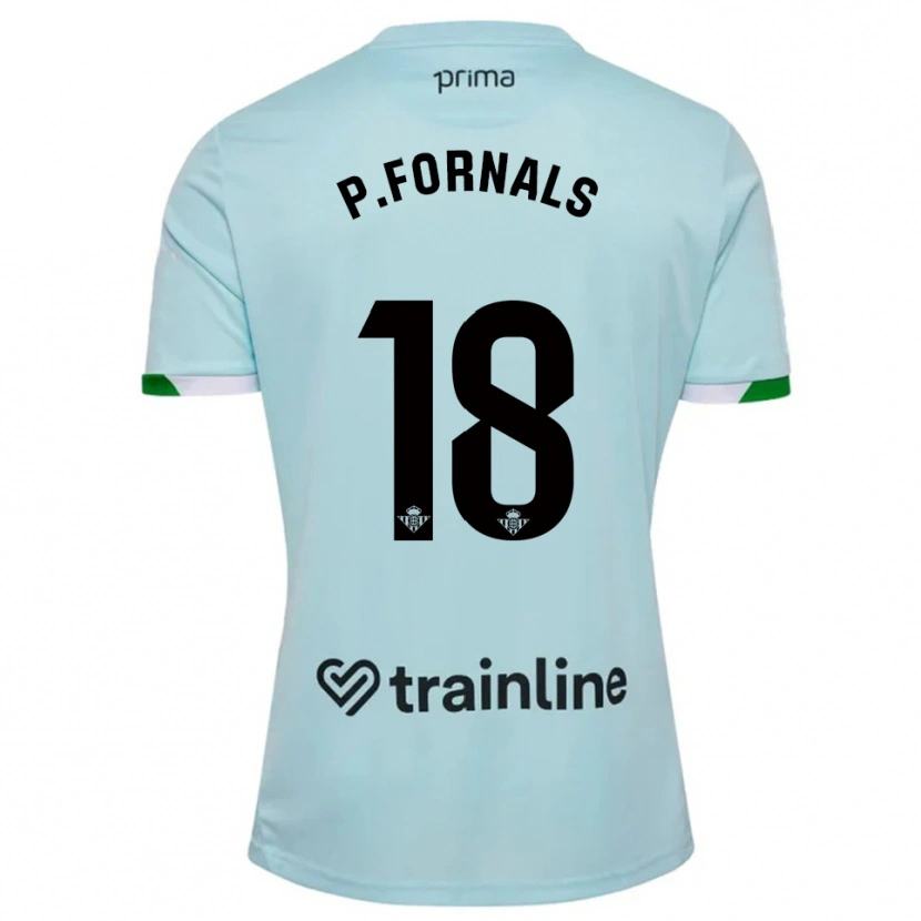 Danxen Hombre Camiseta Pablo Fornals #18 Celeste Verde 2ª Equipación 2025/26 La Camisa