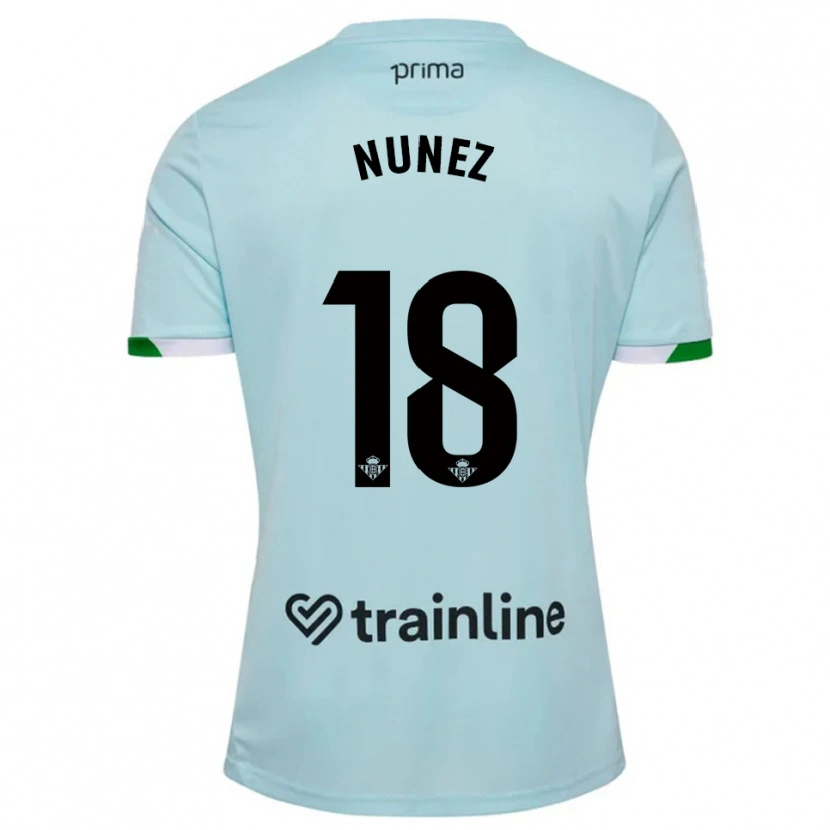 Danxen Hombre Camiseta Romina Núñez #18 Celeste Verde 2ª Equipación 2025/26 La Camisa