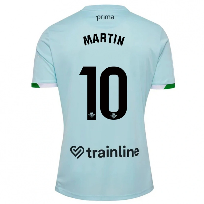 Danxen Hombre Camiseta Adrián Martín #10 Celeste Verde 2ª Equipación 2025/26 La Camisa