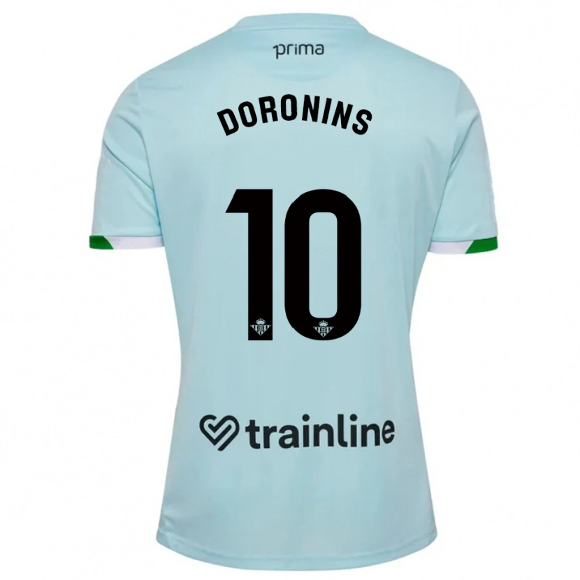 Danxen Hombre Camiseta Nikita Doronins #10 Celeste Verde 2ª Equipación 2025/26 La Camisa