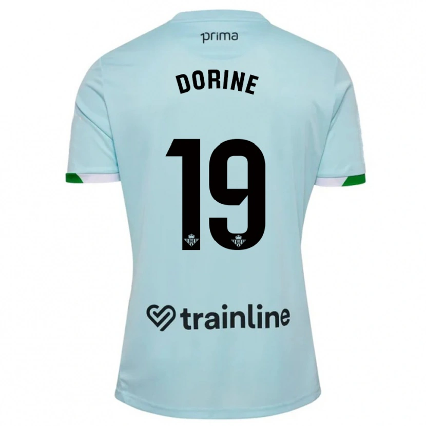 Danxen Hombre Camiseta Dorine Nina Chuigoue #19 Celeste Verde 2ª Equipación 2025/26 La Camisa