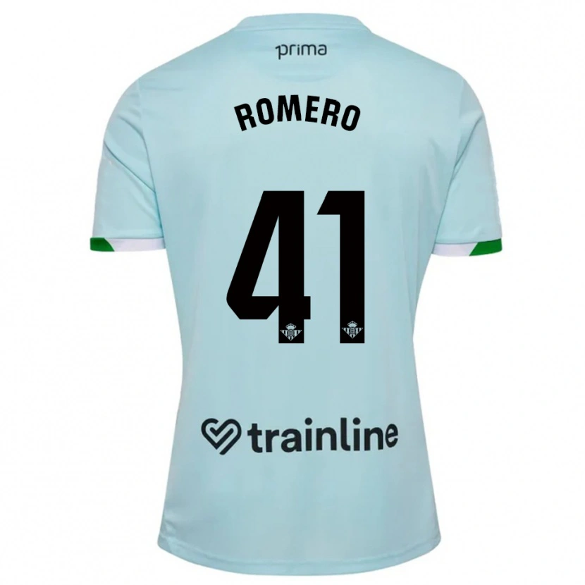 Danxen Hombre Camiseta José Romero #41 Celeste Verde 2ª Equipación 2025/26 La Camisa