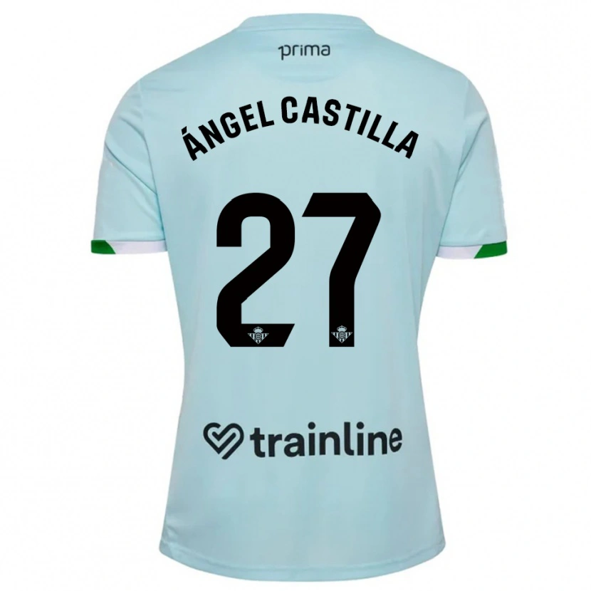 Danxen Hombre Camiseta Miguel Ángel Castilla #27 Celeste Verde 2ª Equipación 2025/26 La Camisa