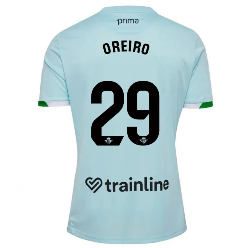 Danxen Hombre Camiseta Jorge Oreiro #29 Celeste Verde 2ª Equipación 2025/26 La Camisa