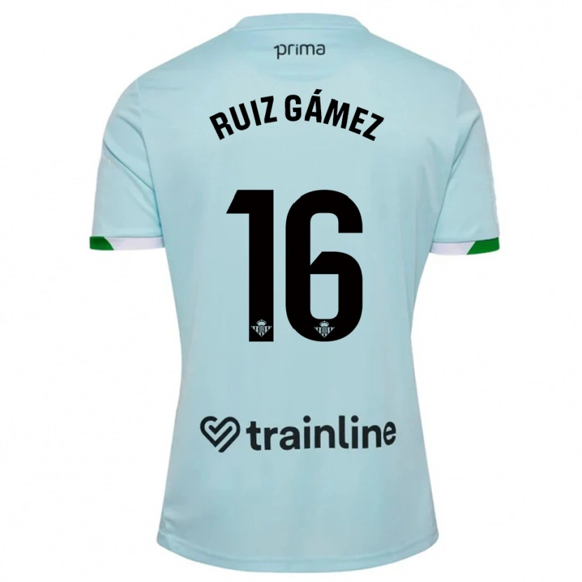 Danxen Hombre Camiseta María Ruiz Gámez #16 Celeste Verde 2ª Equipación 2025/26 La Camisa