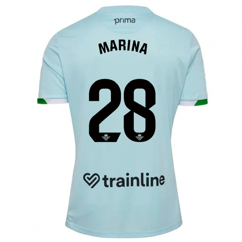 Danxen Hombre Camiseta Marina Sánchez #28 Celeste Verde 2ª Equipación 2025/26 La Camisa