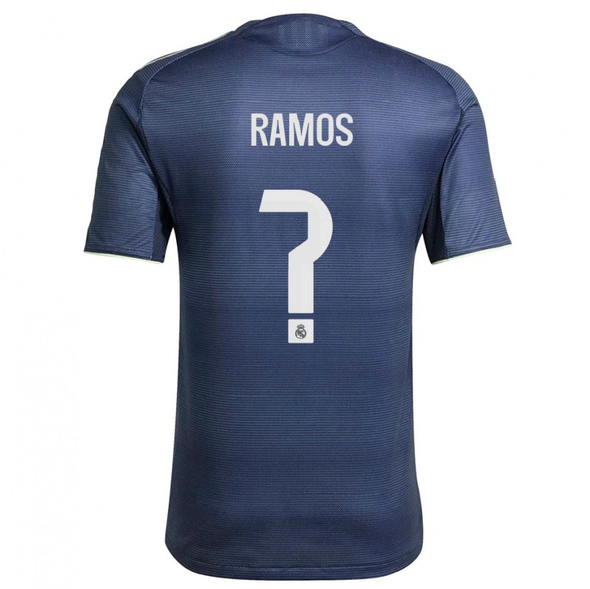 Danxen Hombre Camiseta Yeremaiah Ramos #0 Azul Marino Plata 2ª Equipación 2025/26 La Camisa