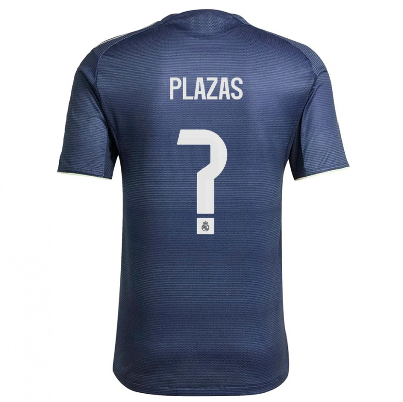 Danxen Hombre Camiseta Victor Plazas #0 Azul Marino Plata 2ª Equipación 2025/26 La Camisa