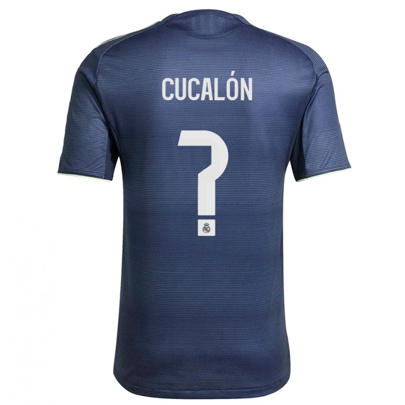Danxen Hombre Camiseta Marc Cucalón #0 Azul Marino Plata 2ª Equipación 2025/26 La Camisa