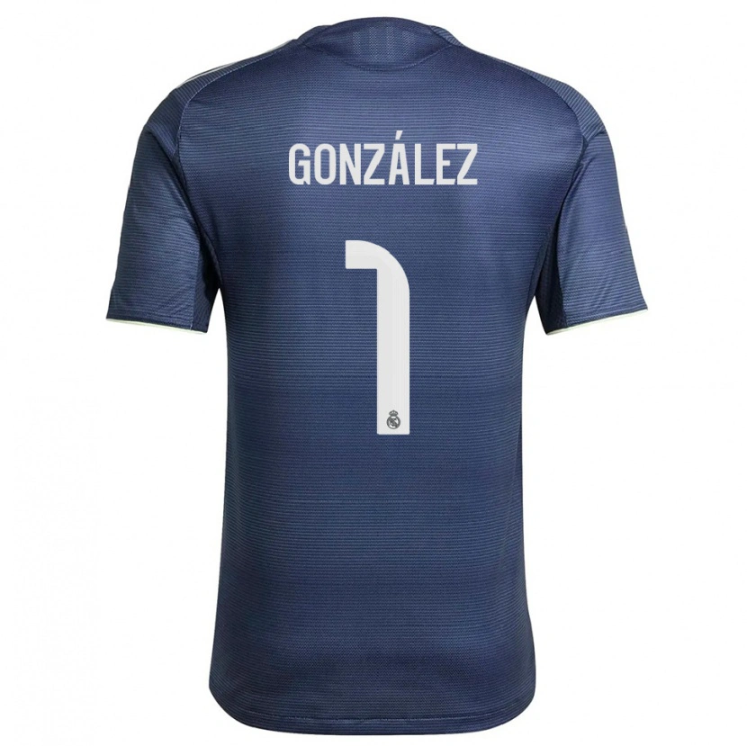 Danxen Hombre Camiseta Álvaro González #1 Azul Marino Plata 2ª Equipación 2025/26 La Camisa