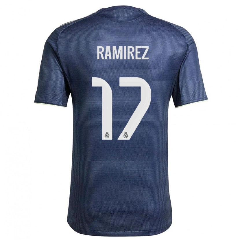 Danxen Hombre Camiseta Darío Ramírez #17 Azul Marino Plata 2ª Equipación 2025/26 La Camisa