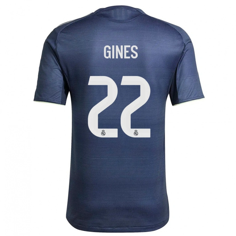 Danxen Hombre Camiseta Álvaro Ginés #22 Azul Marino Plata 2ª Equipación 2025/26 La Camisa