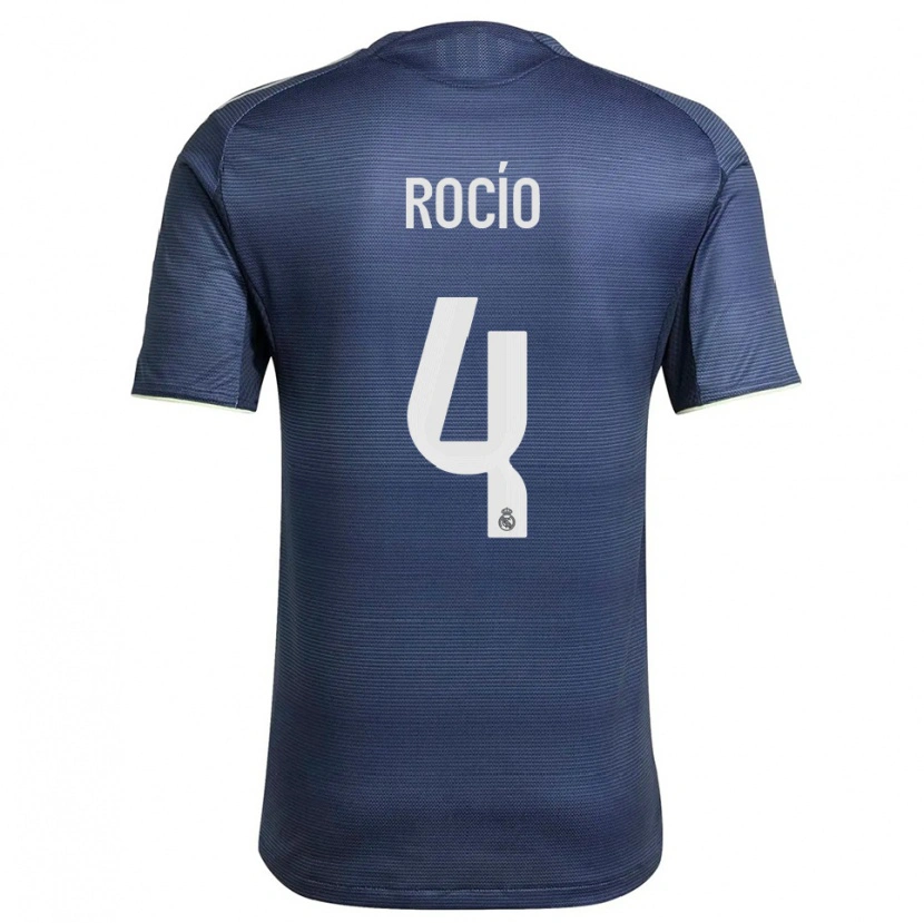 Danxen Hombre Camiseta Rocío Gálvez #4 Azul Marino Plata 2ª Equipación 2025/26 La Camisa