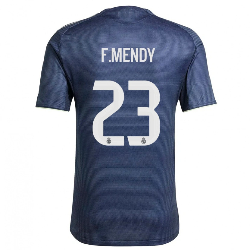 Danxen Hombre Camiseta Ferland Mendy #23 Azul Marino Plata 2ª Equipación 2025/26 La Camisa