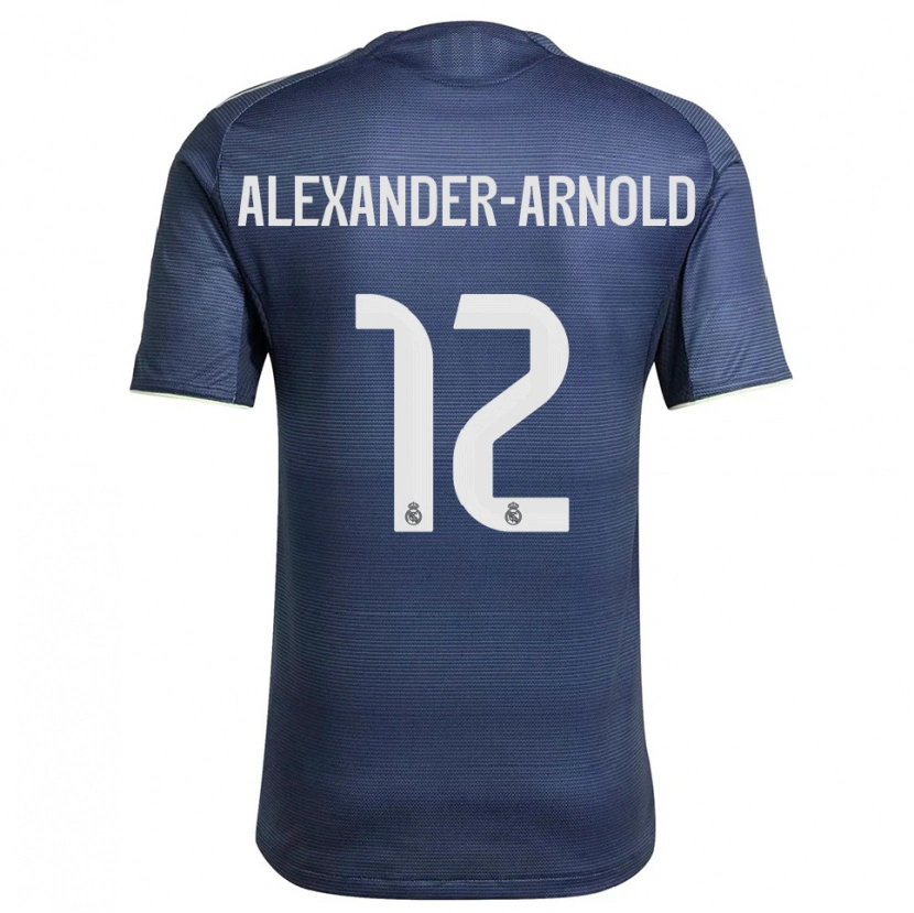 Danxen Hombre Camiseta Trent Alexander-Arnold #12 Azul Marino Plata 2ª Equipación 2025/26 La Camisa