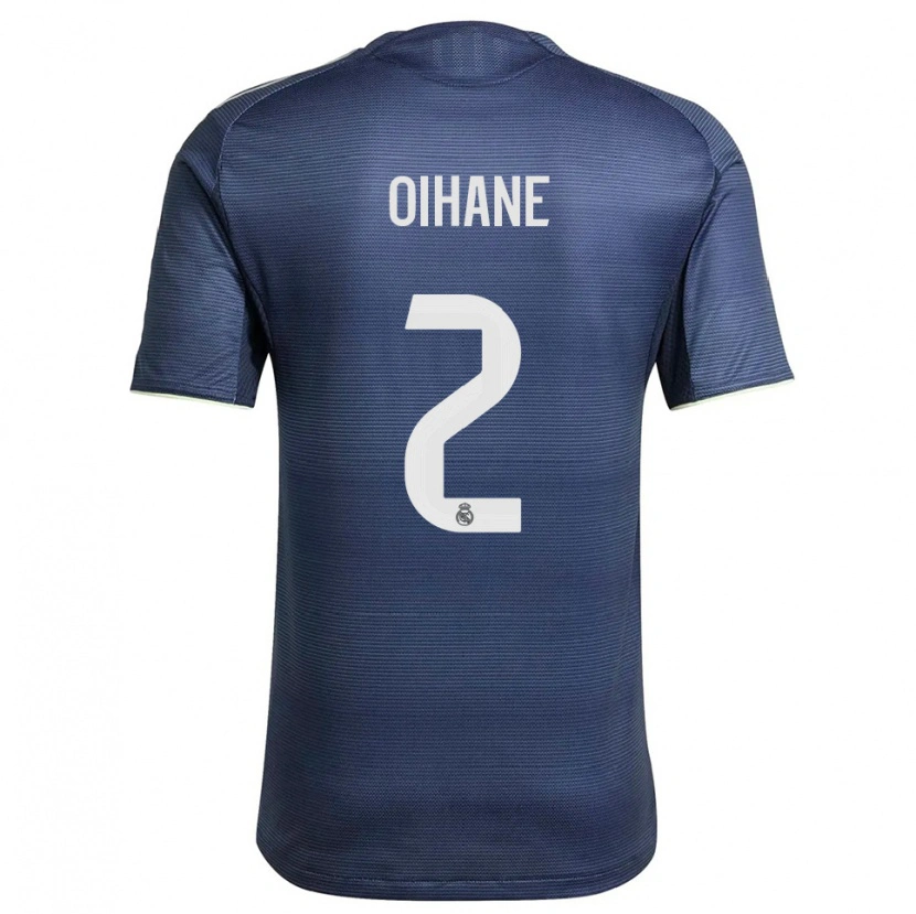 Danxen Hombre Camiseta Oihane Hernández #2 Azul Marino Plata 2ª Equipación 2025/26 La Camisa