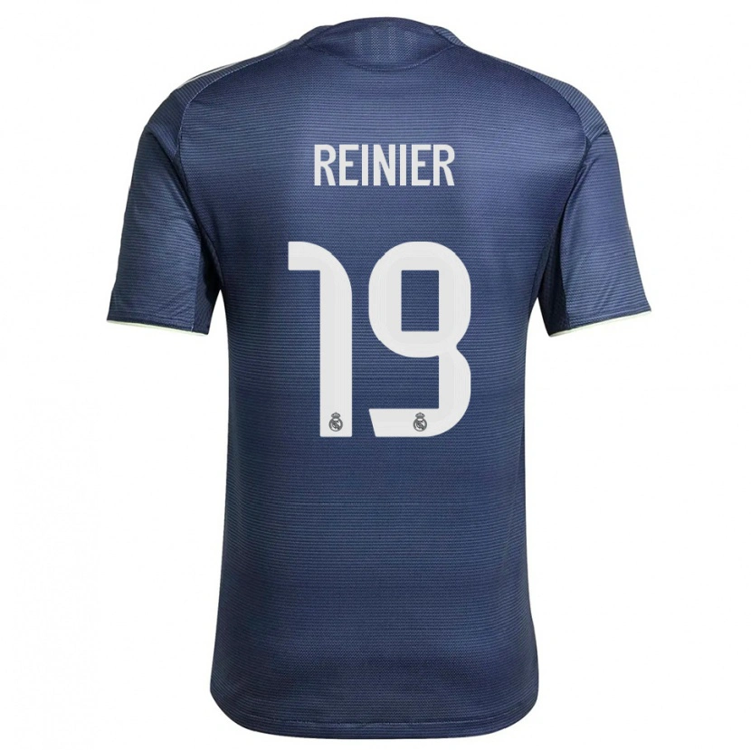 Danxen Hombre Camiseta Reinier #19 Azul Marino Plata 2ª Equipación 2025/26 La Camisa