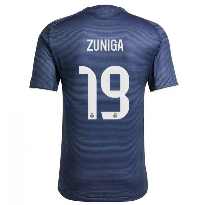 Danxen Hombre Camiseta Loren Zúñiga #19 Azul Marino Plata 2ª Equipación 2025/26 La Camisa