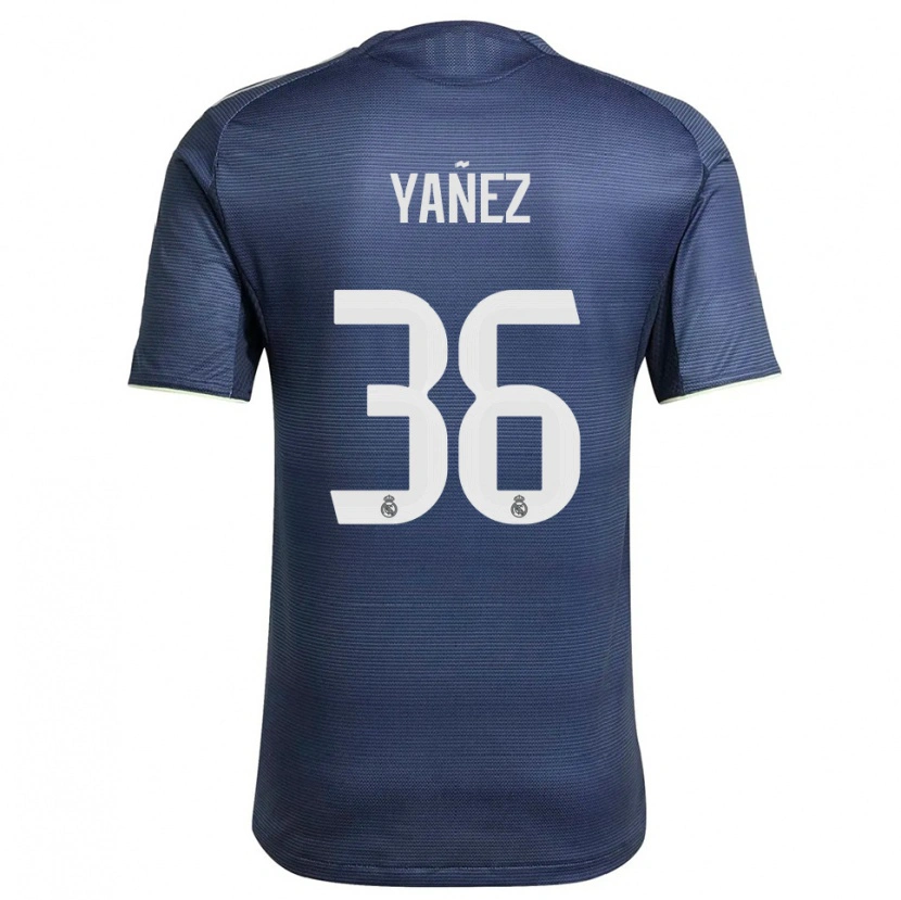 Danxen Hombre Camiseta Daniel Yáñez #36 Azul Marino Plata 2ª Equipación 2025/26 La Camisa