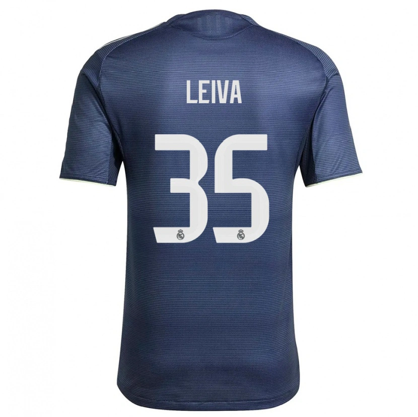 Danxen Hombre Camiseta Álvaro Leiva #35 Azul Marino Plata 2ª Equipación 2025/26 La Camisa