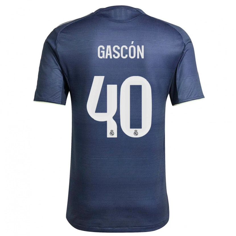 Danxen Hombre Camiseta Ignacio Gascón #40 Azul Marino Plata 2ª Equipación 2025/26 La Camisa