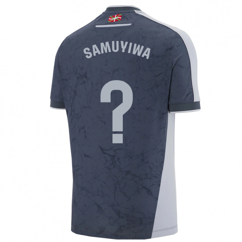 Danxen Hombre Camiseta Santino Samuyiwa #0 Azul Oscuro Blanco 2ª Equipación 2025/26 La Camisa