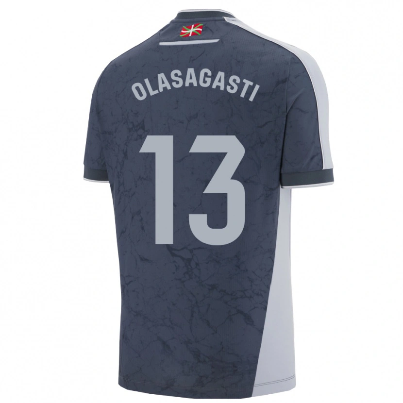 Danxen Hombre Camiseta Lander Olasagasti #13 Azul Oscuro Blanco 2ª Equipación 2025/26 La Camisa